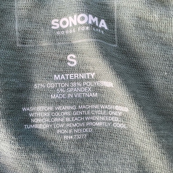 NWT Sonoma  Maternity 3/4 Sleeve, Size Small - Picture 7 of 9